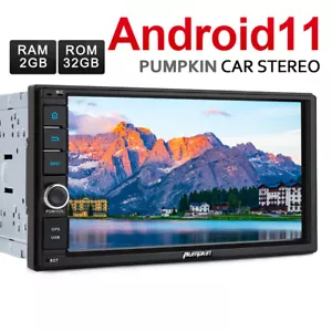 Pumpkin Double Din Android 11.0 Car Stereo Radio DAB GPS OBD Bluetooth Head Unit - Picture 1 of 12