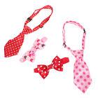  2 Sets Tie Valentines Dog Collar Puppy Collars for Small Puppies Bow Props
