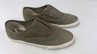 FRYE Mindy 一脚蹬皮革/绒面革运动鞋 - 女式 6.5 码深绿色全新带标签 — 第 1/4 张图片