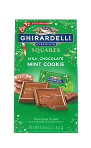 Ghirardelli Chocolate Square Limited Edition Milk Chocolate Mint Cook 4.1 oz Bag - Picture 1 of 1