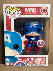 Funko POP Universo Marvel 06 Capitán América Cartas Grandes Primera Ejecución CAJA DAÑADA - Imagen 1 de 14