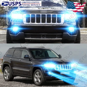 For Jeep Grand Cherokee 2011 2012 2013 6X LED Headlight Hi/Lo Fog Light Bulbs GL - Picture 1 of 12