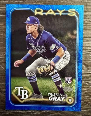 2024 Topps Tristan Gray Blue Foil #’ed 159/999 Rays Rookie RC - Image 1 of 2