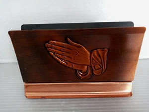 Coppercraft Guild Praying Hands Mail Letter Napkin Holder Stand Copper Christian - Picture 1 of 5