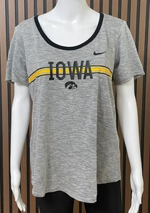 Nike Dri-Fit Mujer L Gris Camiseta Algodón Iowa Hawkeyes Equipo de Fútbol Atlético - Imagen 1 de 9