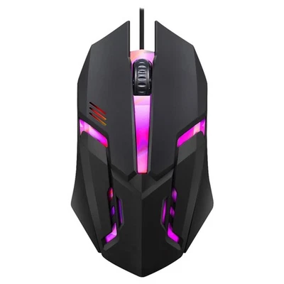 Mouse para jogos RGB LED luz de fundo USB com fio mouse gamer mouse óptico para PC laptop - Imagem 1 de 4