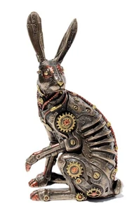 VERONESE Design 5 7/8" Steampunk Jack Rabbit Cold Cast Resin Antique Bronze F... - Bild 1 von 7