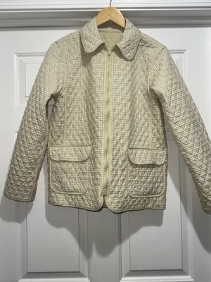 绗缝双面夹克女式小号棕褐色/格林厄姆棕褐色格子 — 第 1/4 张图片