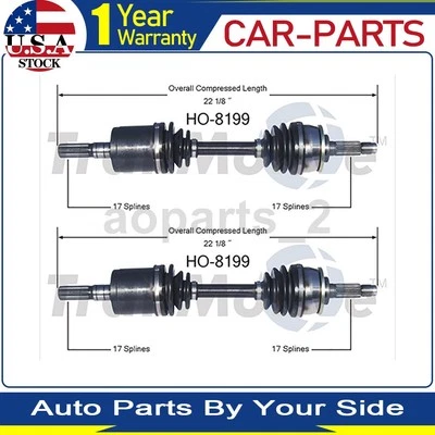 2 Front TrakMotive CV Axle Joint Shaft For Isuzu Rodeo Sport 2003 2002 - Image 1 of 2
