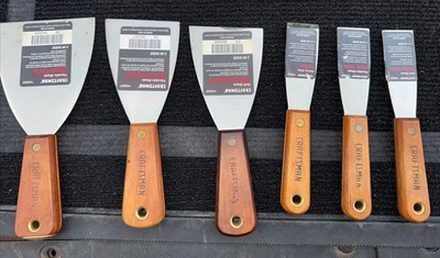 Raro Juego de 6 piezas Sears Craftsman EE. UU. Nos Cinta Rascadora Cuchillo Cincel Masilla Palo de Rosa Foto 1 de 4