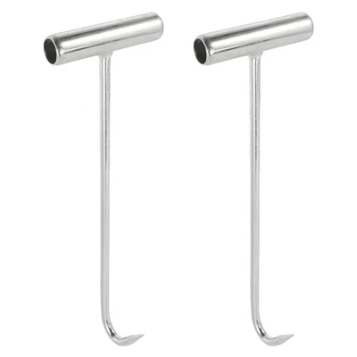 MARKENLOS 2 Pcs Anti-Rust-Handhaken Kanaldeckelheber Werkzeug Schachtdeckelheber