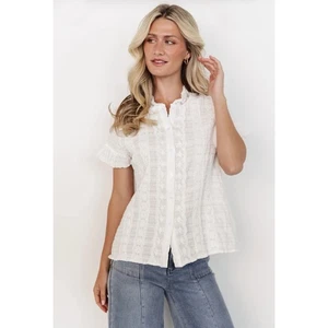 Blusa de Encaje Zara Blanca Nacida en el Báltico Mujer Talla XL Bordada Pradera Romántica - Imagen 1 de 10