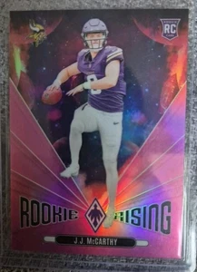 2024 Panini Phoenix JJ MCCARTHY Rookie Rising Pink Prizm #54/80 RC Vikings - Bild 1 von 2