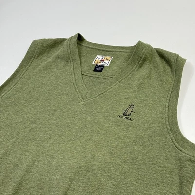 Cutter & Buck Old Head Golf Course Sweater Vest Mens XL Green Pullover Cotton - Image 1 of 4