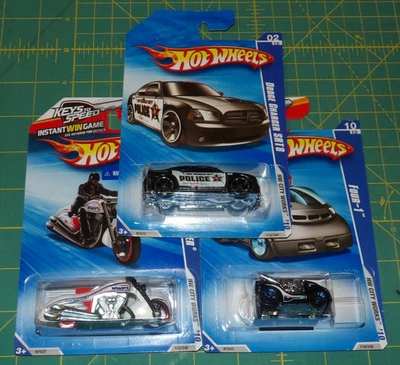 3X - 2010 Hot Wheels City Works - Dodge Charger SRT8, Scorchin' Scooter, Four-1 - Image 1 of 4