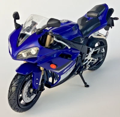 NEW-RAY 1/12 BLUE & BLACK 2008 YAMAHA YZF-R1 RACE MOTORCYCLE # 01358 JUST NO BOX - Image 1 of 4