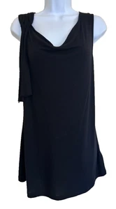 Daisy Fuentes schwarzes langes elegantes Tanktop Größe Small 100 % Viskose fließend ärmellos - Bild 1 von 9