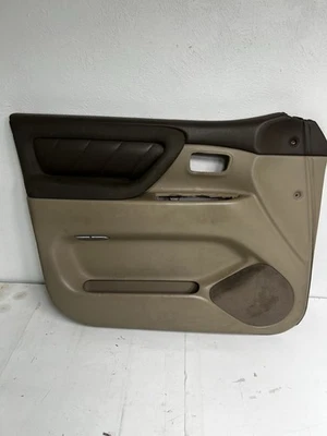 Tarjeta de panel de puerta delantera izquierda Land Cruiser 100 98-02 OEM cuero marrón tostado Foto 1 de 4