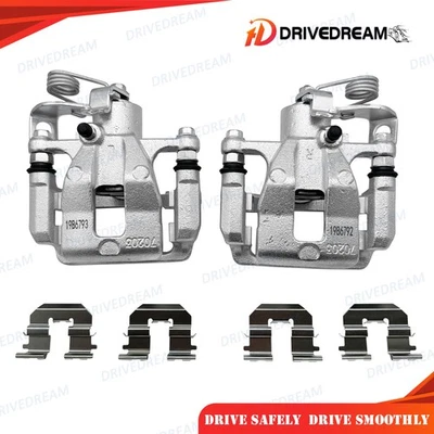 New For 2012-2016 2017 Hyundai Accent 1.6L 2 Pcs Rear Brake Calipers w/ Bracket Foto 1 de 4