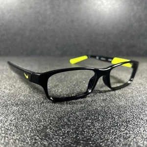 New NIKE 5534 015 Kids Black Yellow Rectangular Eyeglasses Frames 45-14 125 - Picture 1 of 22