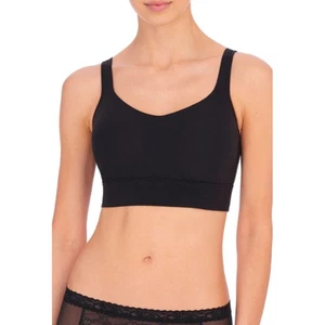 NATORI Bliss Flex Wireless Contour Bralette Women’s Size Small Black Comfort New - Picture 1 of 8
