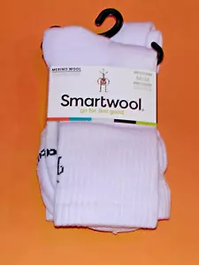 2 Pack SmartWool Athletic Light Elite Cushion Unisex Crew Socks Womens M - White - Picture 1 of 6