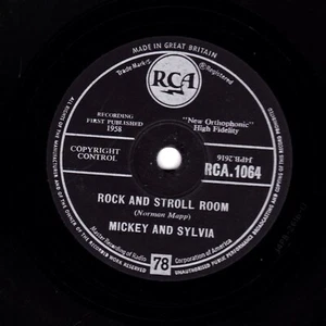Rare 1958 Mickey Et Sylvia 78 Rock & Stroll Room / Bewildered GB Rca 1064 E - Imagen 1 de 2