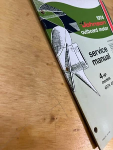 1974 Johnson Outboard Motor 4 HP OEM Service Manual Item No. JM-7402 - Picture 1 of 1