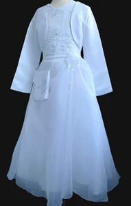 Kommunionkleid Kerzentuch Tasche Kommunionskleid 128 134 140 146 152 *23 - Bild 1 von 15
