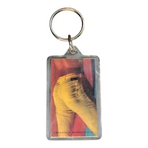 Vintage 1983 Playgirl Magazin Acryl Schlüsselanhänger Hemdlos Mann in Jeans - Bild 1 von 4