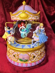 Disney Princess Carousel Snow Globe So This Is Love 1948 Walt Disney WORKING! - Picture 1 of 15