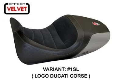 Funda de asiento efecto terciopelo Ducati Diavel 1200 2015-2018 Tappezzeria Italia Imola-1 Foto 1 de 4