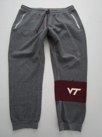 Mens XXL Virginia Tech Hokies gray jogger sweats pants Cover
