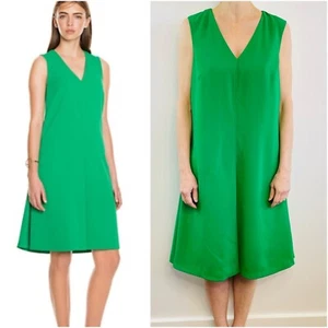 Country Road Size 12 Bright Green Crepe Tuck Hem Detail Midi Dress NWT - Picture 1 of 24