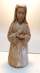 Handgefertigte Keramik Ton Madonna Maria Frau kniet im Gebet 16" hoch - Bild 1 von 8