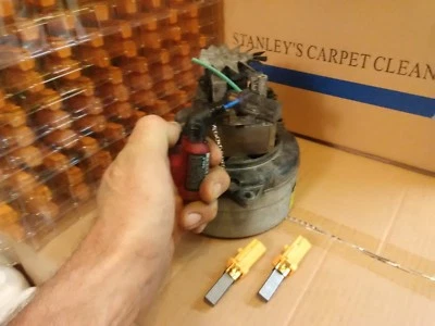 replacement  brushes 2 stage 1000 watt vacuum blower motors carpet cleaning boat - Image 1 of 4