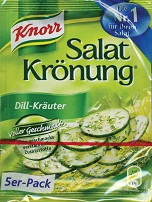 De Alemania Knorr Ensalada Kronung Eneldo-Hierbas Ensalada Hierbas y Eneldo Paquete de 5 Foto 1 de 4
