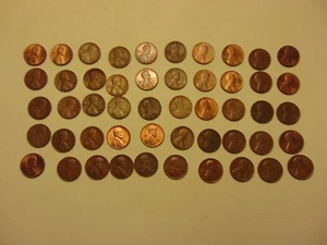 50 Stck. massives Kupfer zirkuliert gebraucht Pfennig Lot 1959-1982 Jahre-B - Bild 1 von 5