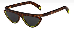 FENDI FF 0384 HJV/IR Grey/Havana/Yellow Square Women's Sunglasses - Picture 1 of 7