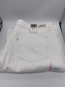 Levi's 518 Jeans Womens 17 M Boot Cut Stretch White 29.5" Inseam Western - Picture 1 of 6
