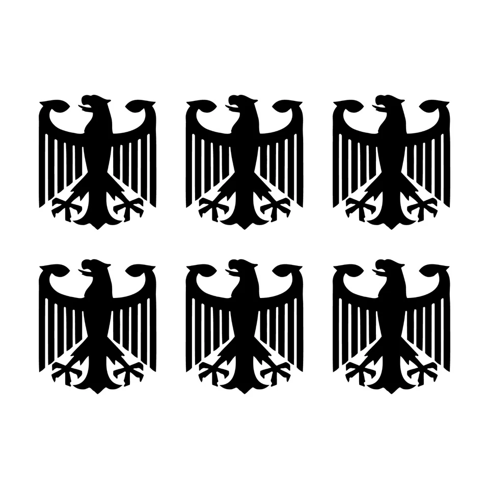 Small German Eagle set of 6 Vinyl Decals Phone German Eagle Stickers Sheet - Image 1 of 2