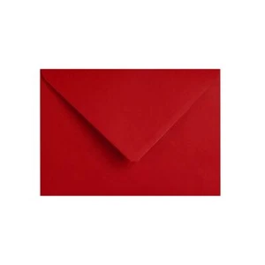 Busta 133 x 184 rosso scuro 5x7 pollici | gomma | busta rossa 120 ggm patta a V - Foto 1 di 3
