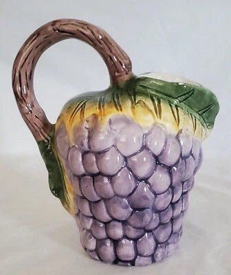 Jarra de uva púrpura cerámica CBK 1993 China 7,5" Foto 1 de 4