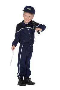 Kostüm Anzug Polizist blau mit Kappe Kostüm Jungen Kinder Karneval Fastnacht  - Bild 1 von 1