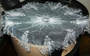 🌹HÄKEL TischDECKE Handarbeit filigran antik weiß Ø 60 rund Deko Museum Weißwäsc - Bild 1 von 4