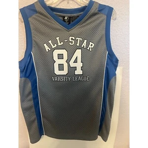 All-Star Varsity League 84 Boys Jersey XXL/18 Grey Blue - Picture 1 of 5
