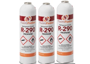 R–290, (3) Large 14 oz. Cans, FluoroFusion, Refrigerant Grade Propane - Picture 1 of 1