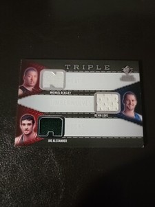 2008-09 SP Rookie Threads NBA Triple Patch Beasley, Love & Alexander SC312