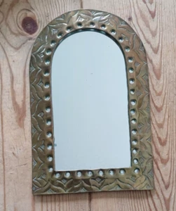 Vintage 1960's small brass Moroccan mirror - Picture 1 of 3