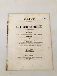Essai critique et pratique sur la fièvre typhoïde - F.-Aimé Séguret - 1850 - Bild 1 von 5
